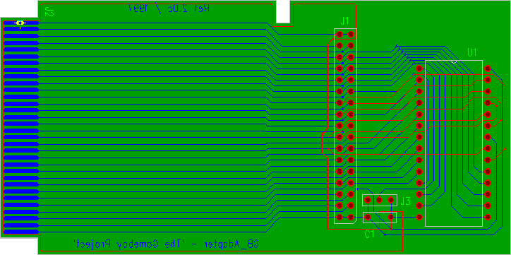 Figure 9: Board layout for the GB-Adapter